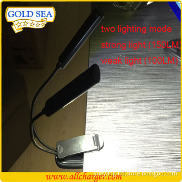 double head reading lamp LED clip book small table lamp bedroom dormitory bed head small clip lamp